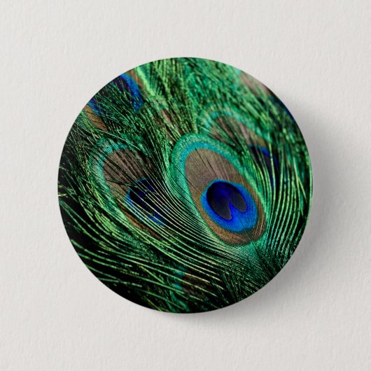 Peacock Feather Lucky Button (Vorderseite)
