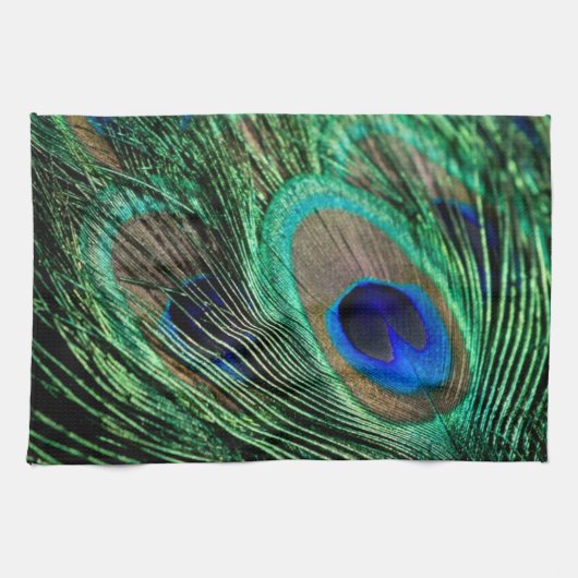 Peacock Feather Lucky Geschirrtuch (Horizontal)