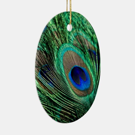 Peacock Feather Lucky Keramik Ornament (Rechts)