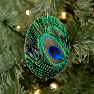 Peacock Feather Lucky Keramik Ornament