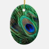 Peacock Feather Lucky Keramik Ornament (Vorne)