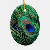Peacock Feather Lucky Keramik Ornament (Hinten)