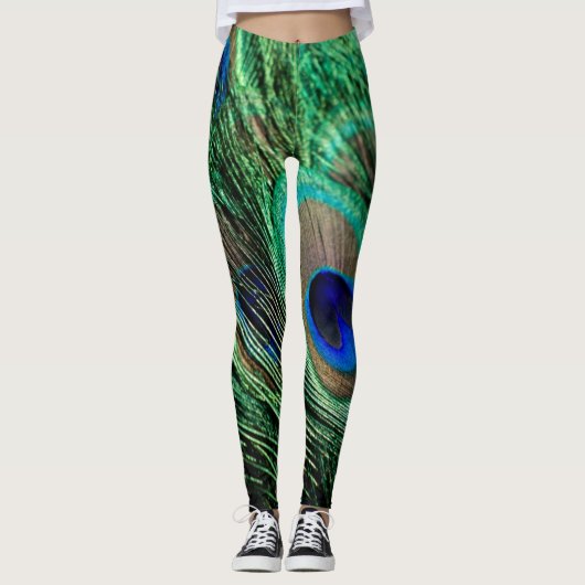 Peacock Feather Lucky Leggings (Vorderseite)