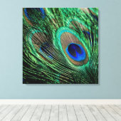 Peacock Feather Lucky Leinwanddruck (Insitu (Holzboden))