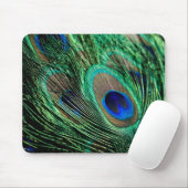 Peacock Feather Lucky Mousepad (Mit Mouse)