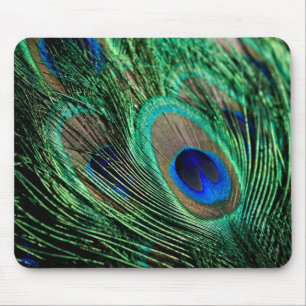 Peacock Feather Lucky Mousepad