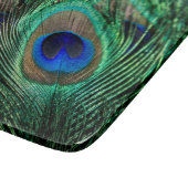 Peacock Feather Lucky Schneidebrett (Ecke)