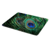 Peacock Feather Lucky Schneidebrett (Ecke)