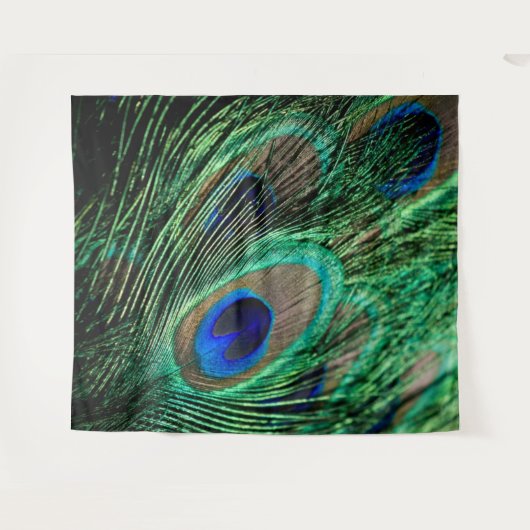 Peacock Feather Lucky Wandteppich (Vorderseite (Horizontal))