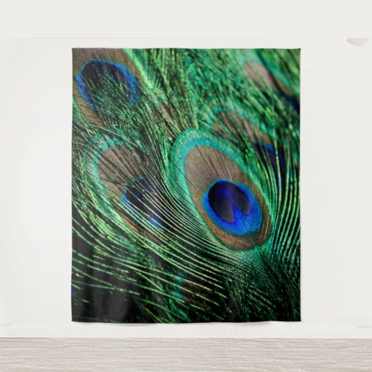 Peacock Feather Lucky Wandteppich (Vorderseite)