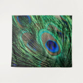 Peacock Feather Lucky Wandteppich (Vorderseite (Horizontal))