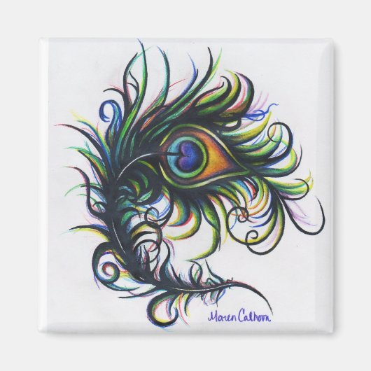 Peacock Feather Magnet (Vorne)