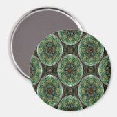 Peacock Feather Mandala's...... Magnet (Vorderseite/Rückseite)