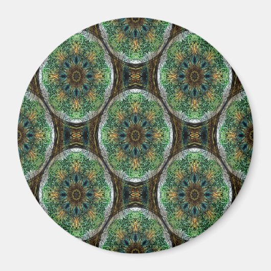 Peacock Feather Mandala's...... Magnet (Vorne)