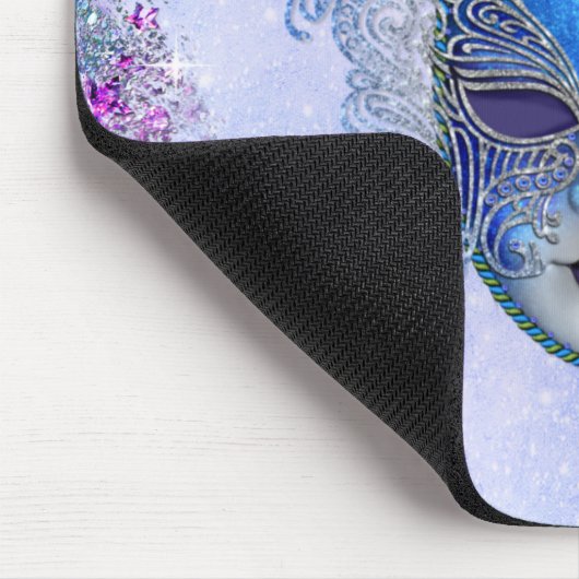 Peacock Feather Masquerade Mask Mousepad (Ecke)