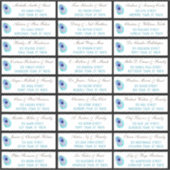 Peacock Feather Modern Wedding Guest Address Aufkleber (Vorderseite)