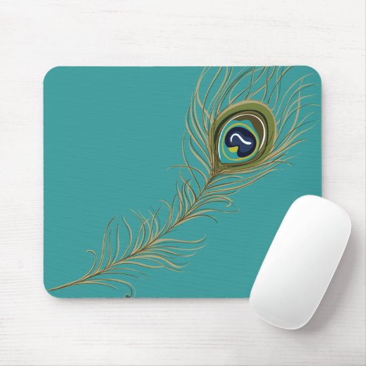 Peacock Feather Mousepad (Mit Mouse)