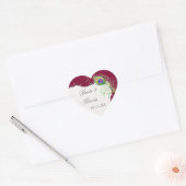 Peacock Feather n Wirbel - Aufkleber für Hochzeite (Umschlag)