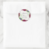 Peacock Feather n Wirbel - Aufkleber für Hochzeite (Tasche)