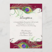 Peacock Feather n Wirbel - Empfang, Karte, Hotel Begleitkarte (Rückseite)