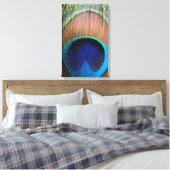 Peacock Feather Nah-up Detail Foto Leinwand (Insitu (Schlafzimmer))