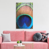 Peacock Feather Nah-up Detail Foto Leinwand (Insitu (Wohnzimmer))