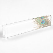 Peacock Feather Namensplakette
