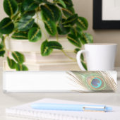 Peacock Feather Namensplakette