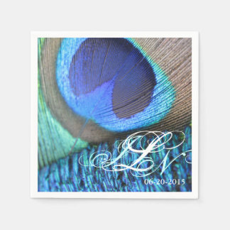 Peacock Feather Napkin Serviette
