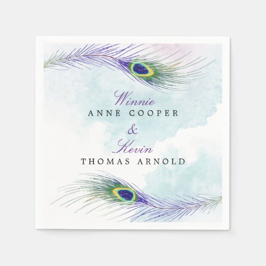 Peacock Feather Napkins Serviette (Vorderseite)