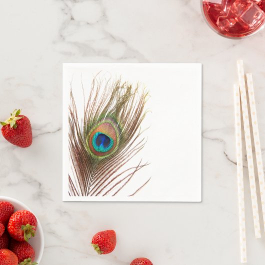Peacock Feather Napkins Serviette (Beispiel)