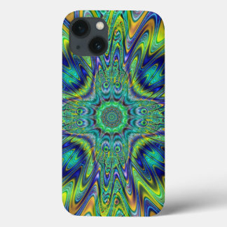 Peacock Feather Neon Fraktal Funky Designer Art Case-Mate iPhone Hülle