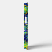 Peacock Feather Neon Fraktal Funky Designer Art Case-Mate iPhone Hülle (Rückseite / Rechts)