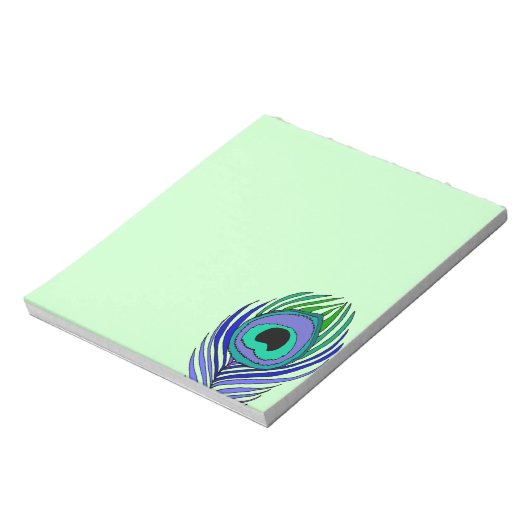 Peacock Feather Notepad Notizblock (Rotiert)