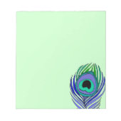 Peacock Feather Notepad Notizblock (Vorderseite)