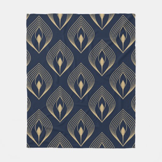 Peacock feather ombre pattern ditzy floral motif. fleecedecke (Vorderseite)