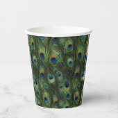 Peacock Feather Paper Cups Pappbecher (Vorderseite)