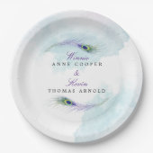 Peacock Feather Pappteller (Vorderseite)