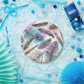 Peacock Feather Pappteller (Party)