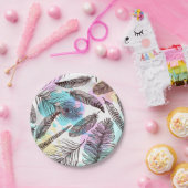 Peacock Feather Pappteller (Party)