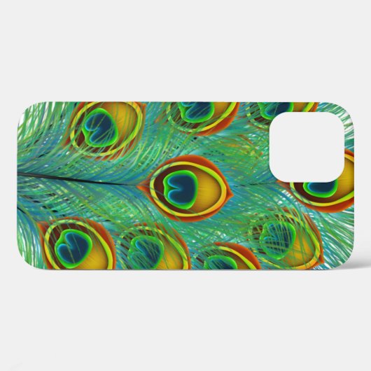 Peacock Feather Pattern Case-Mate iPhone Hülle (Rückseite (Horizontal))