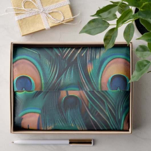 Peacock Feather Pattern Decoupage Seidenpapier (Geschenk)