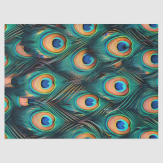 Peacock Feather Pattern Decoupage Seidenpapier