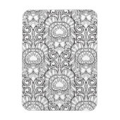 Peacock Feather Pattern Doodle Magnet (Vertikal)