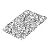 Peacock Feather Pattern Doodle Magnet (Linke Seite)