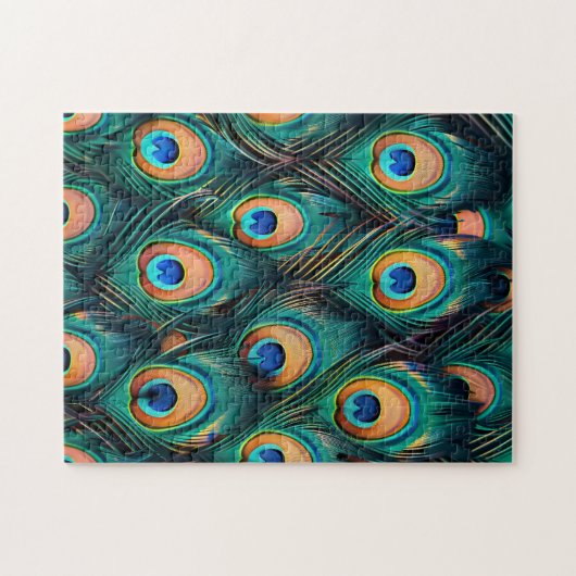 Peacock Feather Pattern Puzzle (Horizontal)