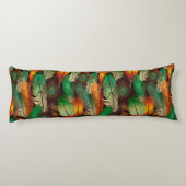 Peacock Feather Pattern Seitenschläferkissen (Rückseite)
