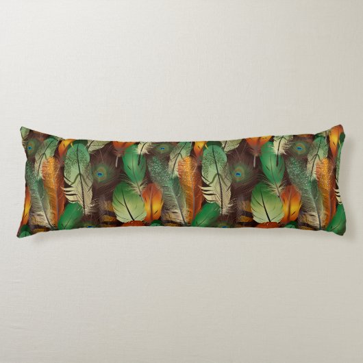 Peacock Feather Pattern Seitenschläferkissen (Vorderseite)
