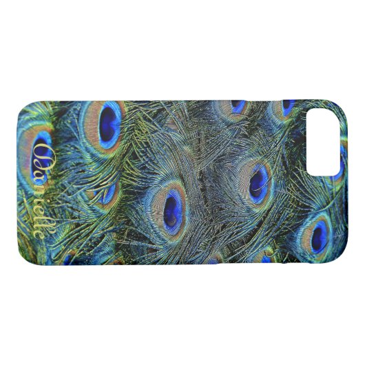 Peacock Feather personalisieren Case-Mate iPhone Hülle (Rückseite (Horizontal))