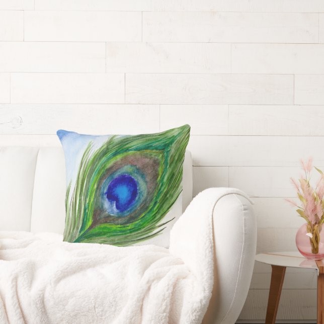 Peacock Feather Pillow Kissen (Liege)
